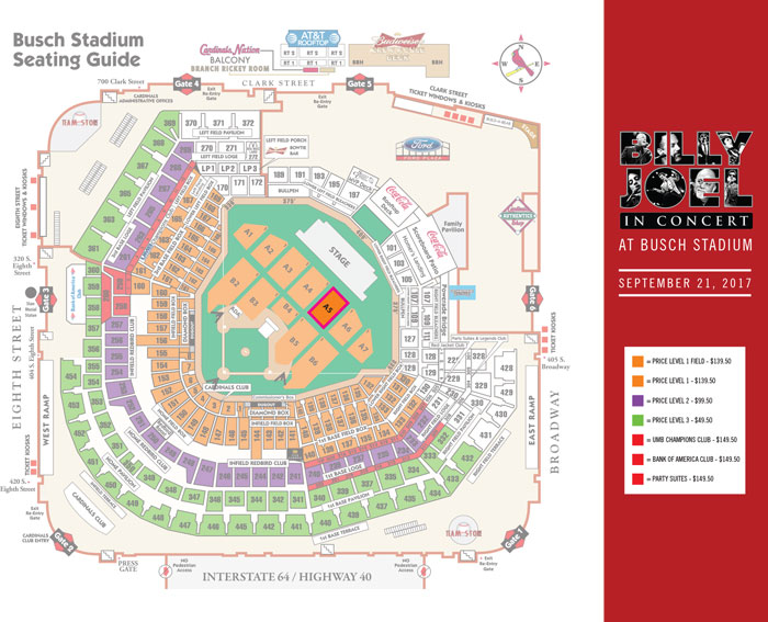 Billy Joel Busch Stadium Seating Chart